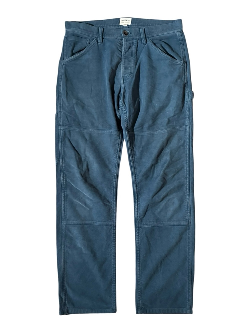 Todd Snyder Italian Stretch Moleskin Double Knee Carpenter Pants in Blue